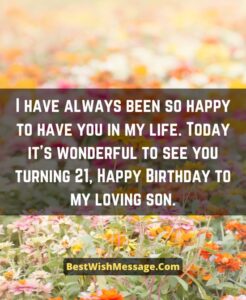 58+ Happy 21st Birthday Wishes for Son | Turning 21 Messages